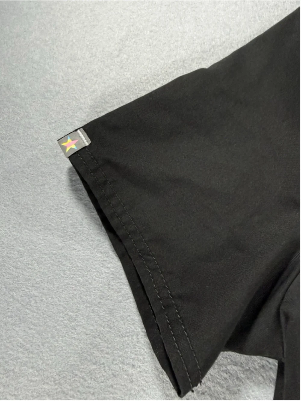 Scrubstar Ultimate Womens Scrub Top Size M Medium Black V-Neck Zipper Pocket